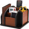 DEAYOU Holz-Fernbedienungshalter für Tisch, drehbarer Büro-Schreibtisch-Organizer für Stift, Bleistift, Post, Schreibtisch, Zuhause