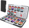 HEIYING Game Card Case for Nintendo Switch 2/ Switch OLED / Lite,Portable Black Switch 2 Game Holder with 24 Game Card Slots and 24 Micro SD Cards Slots