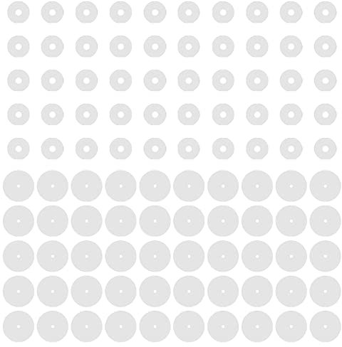 BodyAce 100 Stücke Silikon Piercing Discs Für Piercing Bump, Silicone Not Pull Stecker Ohrring Verschluss, Clear Rubber Pads Helix Tragus Lippenpiercing Patches (Durchmesser:3,9mm)