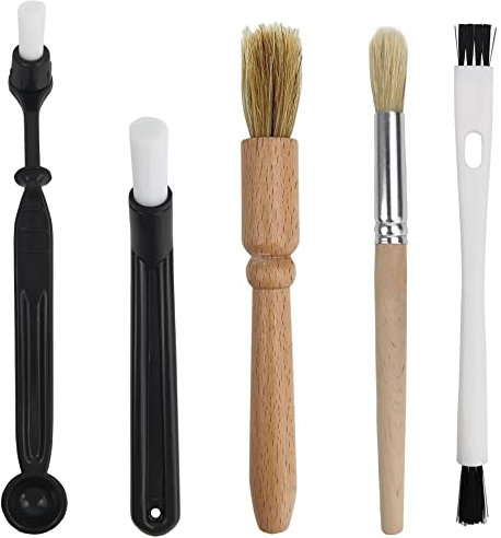 Kaffee Reinigungsbürste,5 Stück Kaffee Pinsel Espressomaschinen Reinigungspinsel Kaffeemühle Reinigungsbürste Kaffeewerkzeug für Barista Home Kitchen