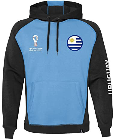 FIFA Sweat à Capuche Officiel de la Coupe du Monde 2022 Shirt, Bleu bébé, XL Homme