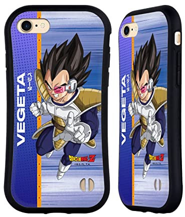 Head Case Designs Officially Licensed Dragon Ball Z Vegeta Saiyan Arc Characters Hybrid Case Compatible With Apple iPhone 7/8 / SE 2020 & 2022
