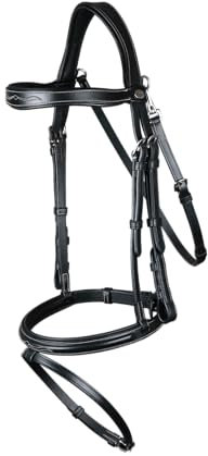 Dy'on Trense Working Collection Kombiniertes Reithalfter mit Karabinern - Cob/VB - Schwarz