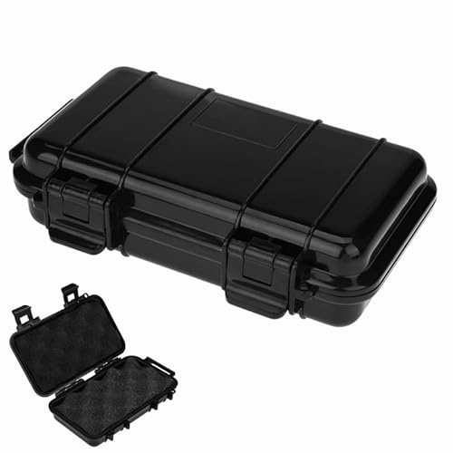 Nimomo Caja Impermeable, Caja Impermeable Supervivencia, Estuche Sellado Resistente a Golpes y Presión, Almacenamiento Exterior, Protector para Equipos Electrónicos Pequeños (190x120x52mm)