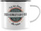 JUNIWORDS Emaille-Tasse, Ich bin dieser legendäre Mediengestalter, von dem alle reden, Schwarzer Tassenrand (5059473)