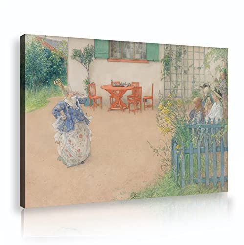 RUIHOME Decor Böse Prinzessin im Märchen von Carl Larsson Kunstdrucke auf Leinwand Wandkunst Paitings für Wohnzimmer Dekor Schlafzimmer Home Decoration 70x100cm Innenrahmen