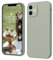 iPhone 12 Hülle Silikon Case, ElestBela Hanyhülle iPhone 12 Ultra Dünn Slim mit Microfiber, Kratzfeste Rundumschutz Case Schutzhülle Hülle für iPhone 12 6.1'' kupfergrün