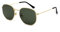 WDZAYXC Mode polygonale Sonnenbrille für Damen und Herren,Leicht Metallrahmen Brille，UV400 Schutz(Gold/Dunkelgrün)