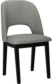 Mirjan24 Esszimmerstuhl Mireno II, B:48 x H:83 x T:54 cm, Polsterstuhl Rahmen aus Buchenholz Gepolsterte Sitzfläche aus Stoff Stuhl für Arbeitszimmer Esszimmer Küchenstuhl (Schwarz/Hygge 91)