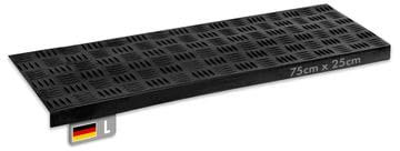 KARAT Stufenmatte aus Gummi - 5er Set - 25 x 75 cm - wetterfeste & Rutschhemmende Treppenstufen Matten - Gummistufenmatte für Außen - Treppenauflage - Antirutschmatte Madras