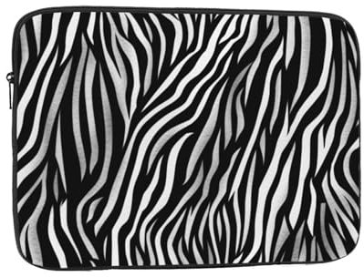 Laptop Sleeve Zebra Print Slim Laptop Case Cover Durable Briefcase Shockproof Protective Notebook Case for Travel Work