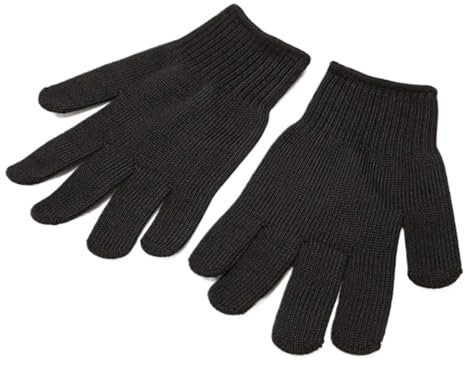 WLLKIY Schwarze Selbstverteidigungshandschuhe Der Stufe 5, Schnittfest, Stichfest, Draht, Metall, Anti-Schnitt-Handschuh, Outdoor-Sicherheitsschutzhandschuh