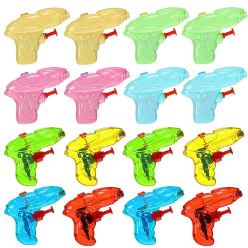 Mini Wasserpistolen, 16 PCS Wasserpistolen Für Kinder, Mini Wasserpistole, Spritzpistolen Spielzeug Sommer Pool Strand, Mini Water Blaster Spielzeug, für Kinder Poolparty-Spielzeug (Gemischte Farben)