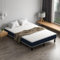 DEWINNER Ensemble Matelas 140 x 190 CM, Matelas en Mousse A Mémoire et Robuste Cadre de lit en Fer avec 9 Pieds, Lit Complet, épaisseur 15cm, Haute résilience et Respirant, 7 Zones Parfaitement logé
