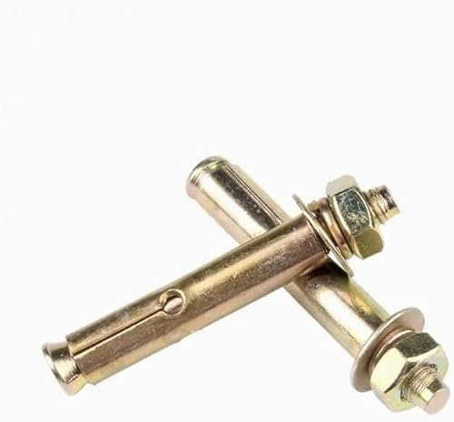 Dehnschraubenbolzen, Anker, 2 Stück, Mauerwerksschrauben for Ziegelwände, selbstschneidende Schrauben, verzinkter Keilanker aus Kohlenstoffstahl, Dehnbolzen, integrierte Dehnschraube M6, M8, M10, M12,