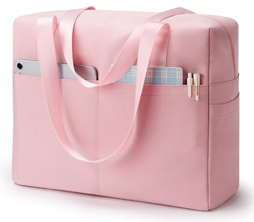 KALIDI Shopper Tasche Damen Handtasche Groß Uni Tasche Damen-Shopper Tote Bag Schwarz FüR Arbeit, BüRo, strandtasche (Rosa)