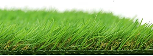 Rouleau de gazon artificiel réaliste 4 x 6 m résistant aux UV non toxique drainage gazon synthétique pour jardin, terrasse, piscine, aires de jeux, tapis de pelouse durable