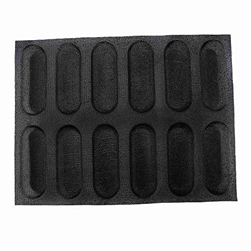 Formes de Moule à Pain Français Perforé Antiadhésif en de Silicone, Moules à Hot-Dog, Moules à Pain