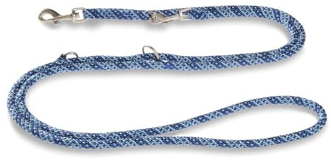 WOLTERS Führleine Everest reflektierend, Größe:300 cm x 9 mm, Farbe:dunkelblau/hellblau