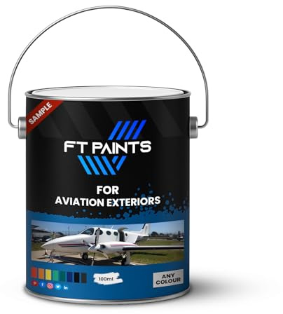 FabioT. FT Paints 100ml Sample ACRY High-Gloss 2K Paint with Hardener E9003 (Slow Drying) For Aviation Exteriors -RAL 9005-Jet Black