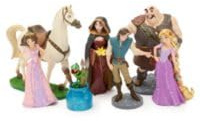 Disney Store Official Tangled Deluxe Figurine Playset, Rapunzel, Flynn Rider, Maximus, Pascal, Mother Gothel, and a Stabbington Brother, 8 Piece Toy Figure Set, For Ages 3+