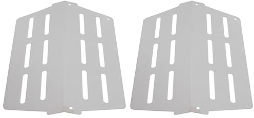 SHINEOFI Lot de 2 Plaques Chauffantes en INOX pour Barbecue à Gaz, Diffuseurs de Flamme Anti-flambée, Accessoires pour Gril Extérieur, Protection Thermique Compatible et Solide
