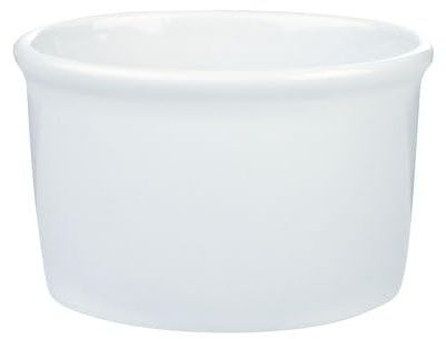 We Can Source It Ltd Ramekins Set of 12, 5oz Ceramic Souffle Dishes for Creme Brulee, Muffin, Pudding, Small Baking Dishes for Oven, 8cm Mini Bowl for Dips, Sauces, Snacks and Fruits - White