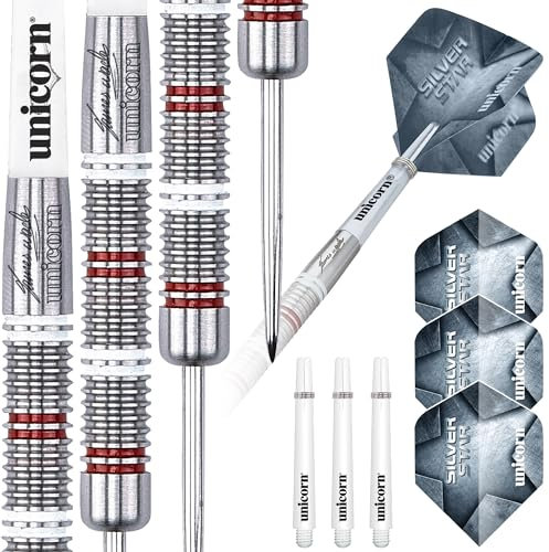 Unicorn Silver Star James Wade Steel Dart, 80% Tungsten, 24g