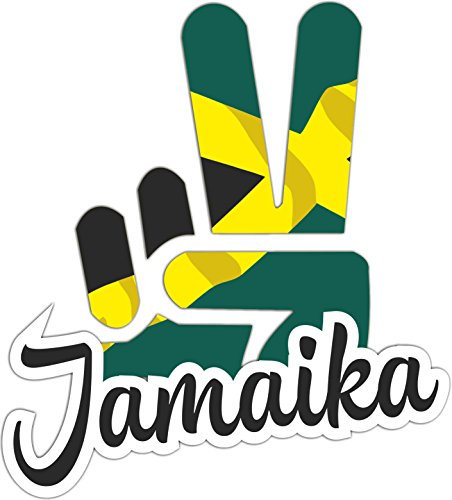 INDIGOS UG Auto Aufkleber Jamaika - Victory - Sieg - Autoaufkleber selbstklebend für Auto - Heckscheibe, Spoiler, Laptop, Sport - 10x8cm