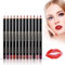 Lipliner Set, 12 Farben Lippenkonturenstift Set, Wasserdichtes Langlebige Lip Liner Matte Colors Lippenstift Kits Bleistift Lippenstift Make-up Lip Filler