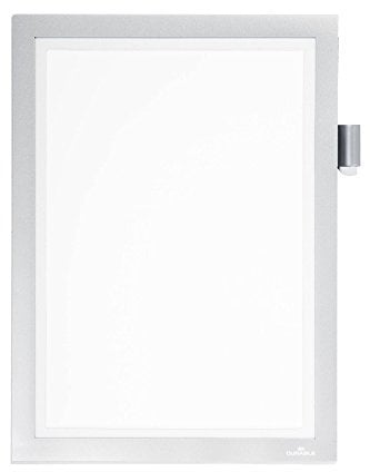 Durable Info-Rahmen Duraframe Magnetic Note (A4, offener Magnetrahmen mit Stifthalter), 1 Stück, silber, 498923