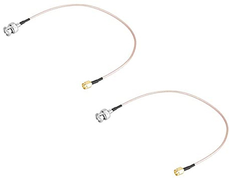 Akozon Cable coaxial 2Pcs 50Ω 30cm SMA macho a BNC cable coaxial macho RG316 coaxial para adaptador de antena de extensión