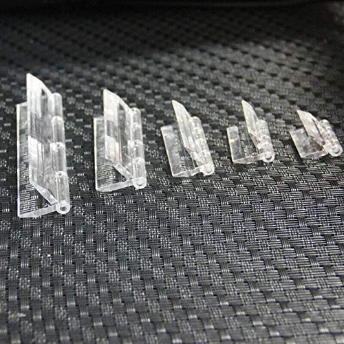 SUPERTOOL Charnières de porte, transparentes, taille M, 30 x 35 mm, charnières en plastique acrylique durable pour porte, piano, armoire et piano (10 pièces)