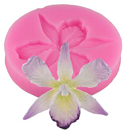 AMOYER Orchid-Silikon-Form-Harz-Polymer Clay Moulds Kuchen Fondant Kuchen, der Werkzeuge Süßigkeit Schokolade Zuckermasse Mold