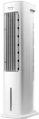 Taurus Snowfield Babel - Climatizador evaporativo, aire acondicionado portátil, ventila, refresca, humidifica, 3velocidades, 3modos, temporizador, depósito extraíble, control remoto, 2 hielos, 85cm