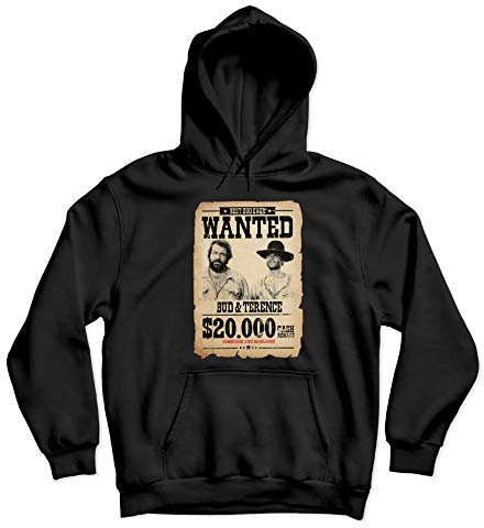 Terence Hill Bud Spencer Hoodie - Wanted $20.000 - Terence & Bud (schwarz) (S)