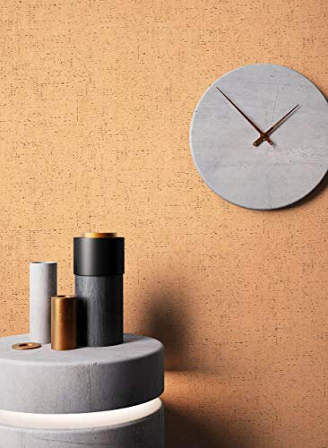 NEWROOM Papier peint Marron Béton Intissé - Couleurs Unies Orange Enduit Texture Moderne