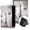 INSOLKIDON Coque pour Pocketbook Touch Lux 4 / Touch Lux 5 / Basic Lux 2 / Touch HD 3 Étui Coque en Cuir avec Support Housse de Protection avec Fonction Sommeil/Réveil Automatique (Tour de Fer)