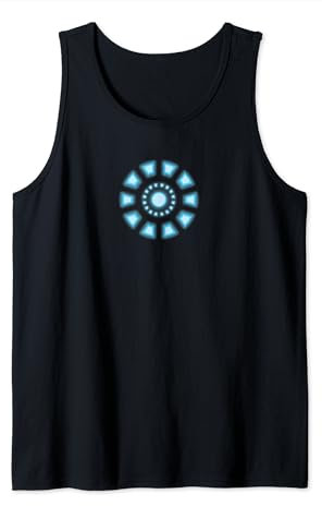 Marvel Studios Iron Man Tony Stark Arc Reactor - Canottiera classica, Nero, M