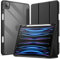 JETech Funda para iPad Pro 11 Pulgadas (2022/2021/2020/2018) con Portalápiz, Clara Transparente Carcasa Trasera Slim Soporte Antigolpes Cover Tableta (Negro)