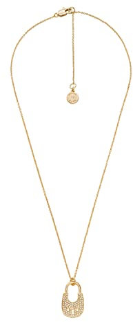 Michael Kors Damen-Armband aus Edelstahl, silberfarben, mit Kristall-Akzenten, Length: 410MM+50MM, Width: 13.3MM, Height: 22MM, Messing, Zirkonia