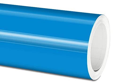 Actinium® Plotterfolie (13€/qm) 751c 053 Hellblau Glanz 5m x 63cm High Performance Cast Folie, gegossene Selbstklebende Autofolie glänzend