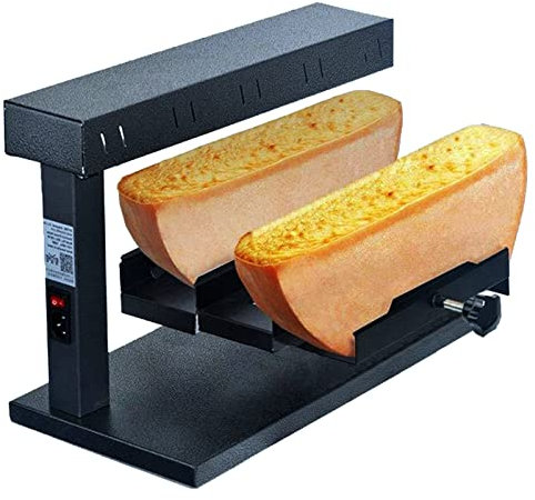 LMYYDES Fondoir à Fromage à raclette - Réchauffeur de Fromage électrique Commercial, Chauffe-Fromage de comptoir 650 W Chauffage Rapide 2 pièces de Demi-Roue à Fromage