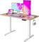 FEZIBO Schreibtisch Höhenverstellbar Elektrisch, 120 x 60 cm Computer Stehschreibtisch mit Memory-Steuerung und Anti-Kollisions Technologie, Gefleckte Eichenholzfurnier Oberfläche