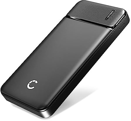 CELLONIC Power Bank 10000mAh - USB C Fast Charging Powerbank 20W PD Plane-Safe Slim Portable Charger Compatible for Apple iPhone, iPad, Airpods, Galaxy, PSP, Phone, Smartphone, Tablet