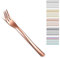 Kyraton Fourchettes à dessert en or rose 12 pièces, Fourchettes à thé en acier inoxydable plaqué titane en or rose, fourche, fourchettes à gâteau, fourchettes à fruits, Lave-vaisselle