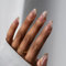 BTArtbox Press On Nails Almond - 30 Pcs Cat Eye False Nails with 3D Sculpting Metallic Design, Medium Stick On Nails for Women, Supremely Fit & Glossy Fake Nail Kit in 15 Sizes, Knightshield