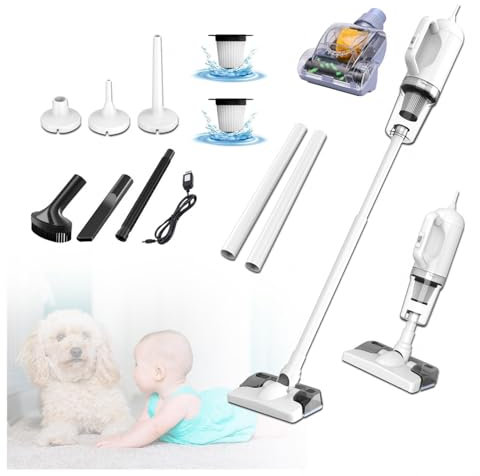 MeLtor Balai Vapeur sans Fil 5 en 1 Compact - Léger, 35Min Autonomie, Aspirateur Balai Laveur sans Fil pour Sol Dur Tapis Poils d'animaux Voiture