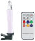 MOUMOUTEN LED Flameless Cordless Taper Candles with Clips Remote, Small Mini Electric Dimmable Flickering Fake Wax, Battery Operated for Stick Candelabra, Wreath, Home Wedding Christmas Decor 10 Pcs