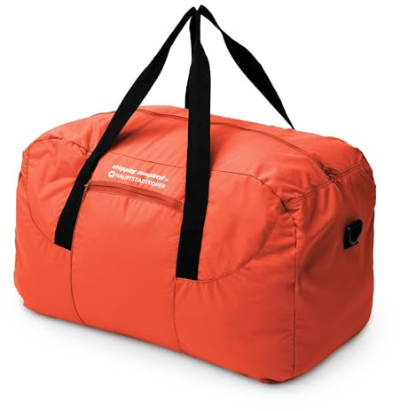 Hauptstadtkoffer - Falttasche 57cm, große Ultra-leichte Reisetasche, Faltbare Reisetasche, Cabin Bag max. 55L, Foldable Duffle Bag, Strandtasche, Weekender, Sporttasche XL Damen Herren, Orange
